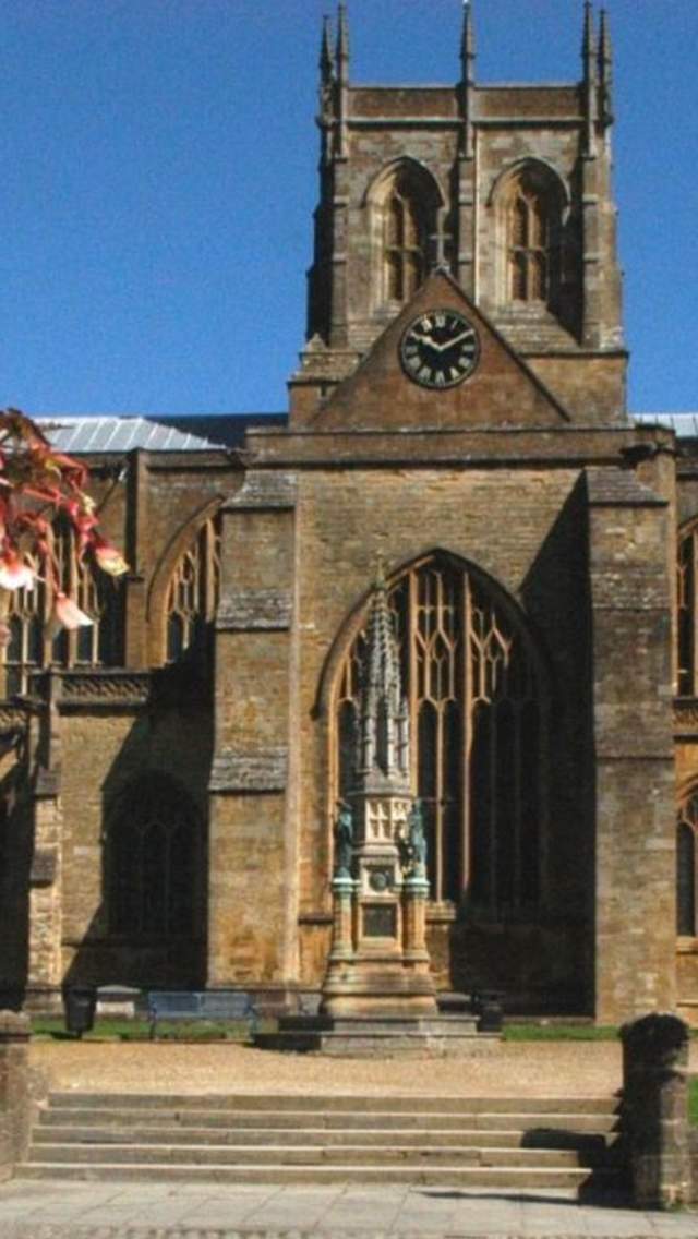 Front of Sherborne Abbey