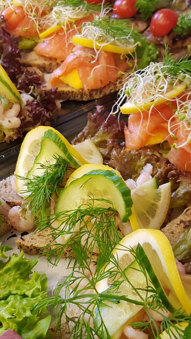 Delicious food laid out nicely on platters - Catering