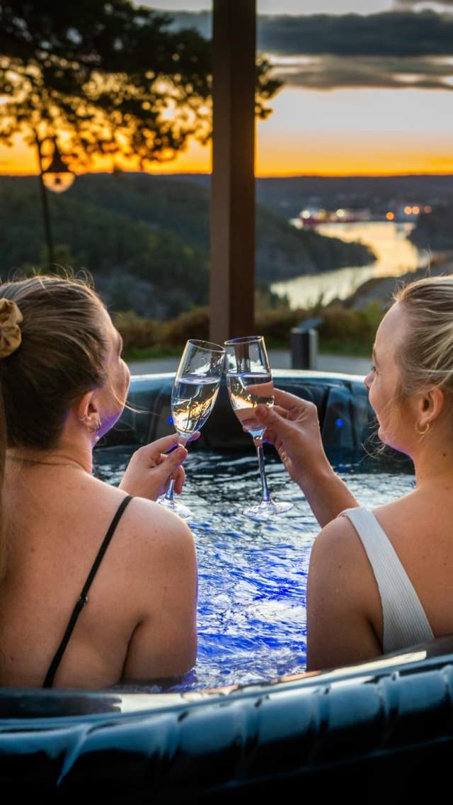 Boblebad på Fredriksten Hotell