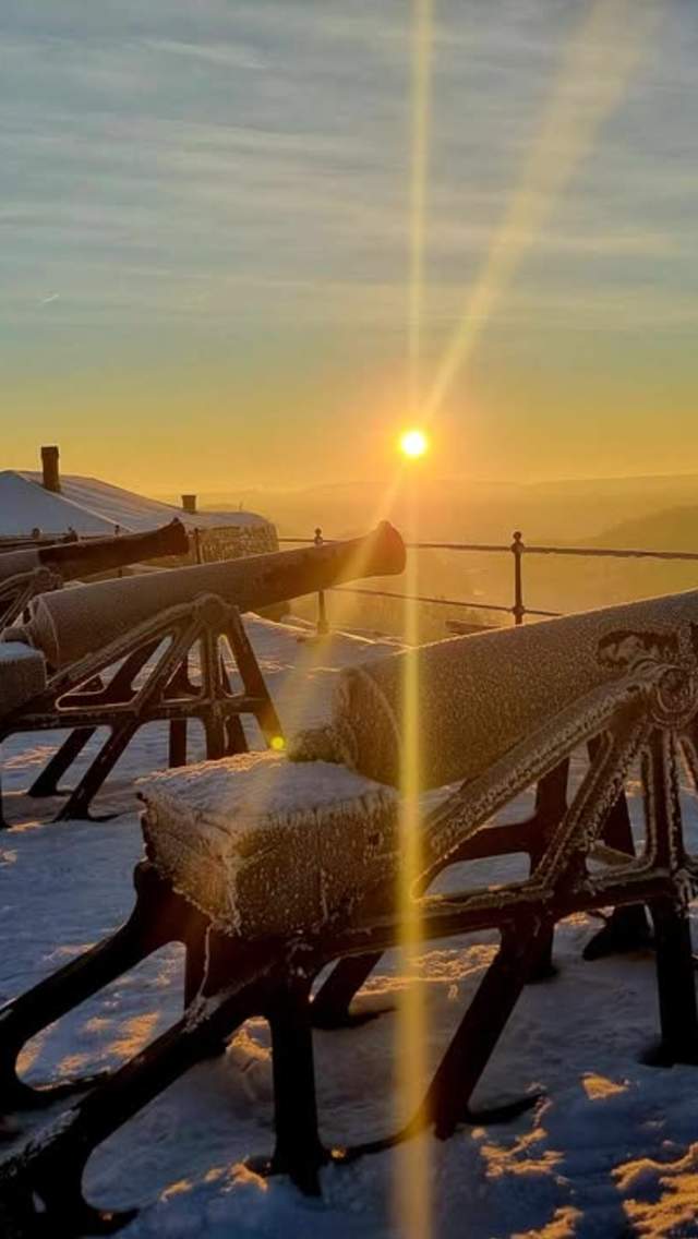 Vinter på Fredriksten festning
