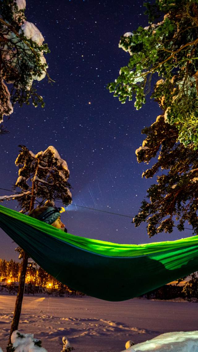 Hengekøye vinter Haldenkanalen