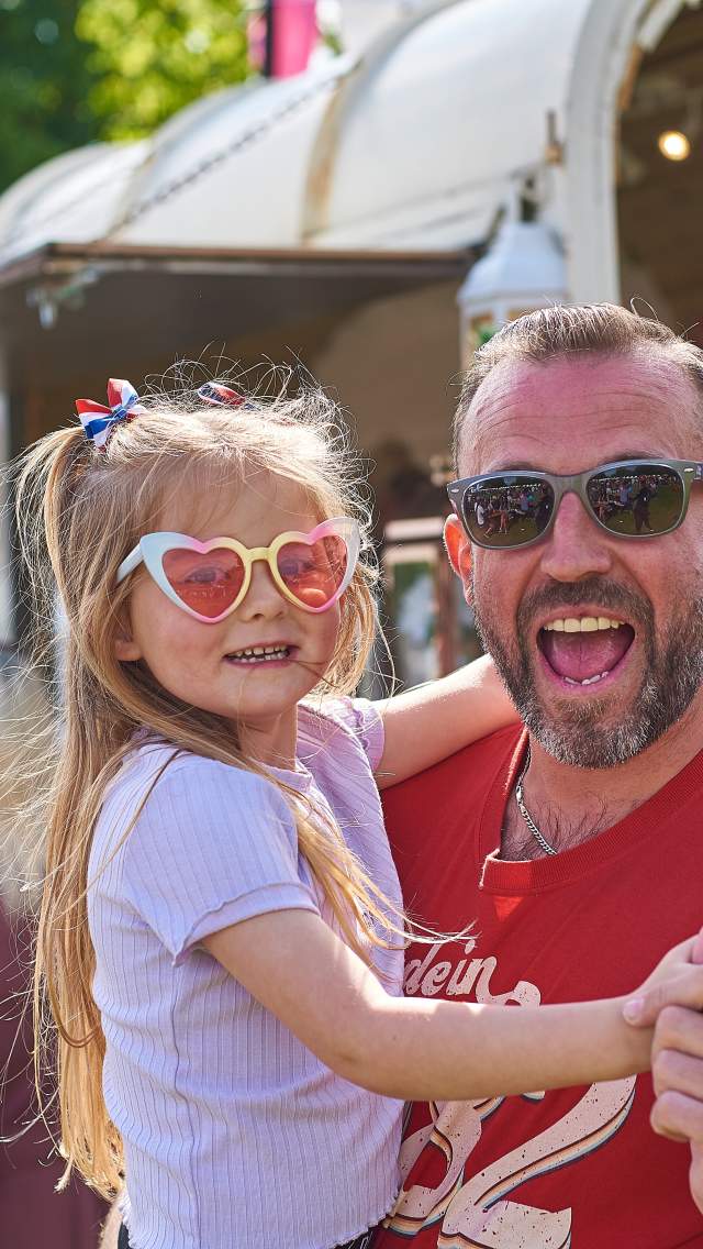 Father and daughter at the Food and Drink Festival