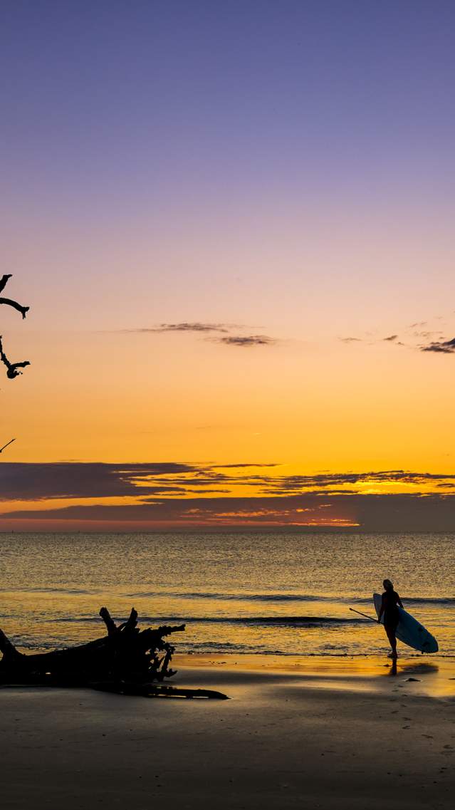 Jekyll Island's iconic Driftwood Beach is especially beautiful at sunrise.