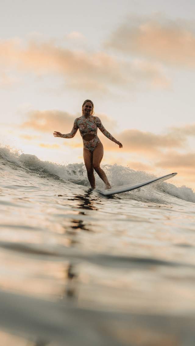 surfer at sunset