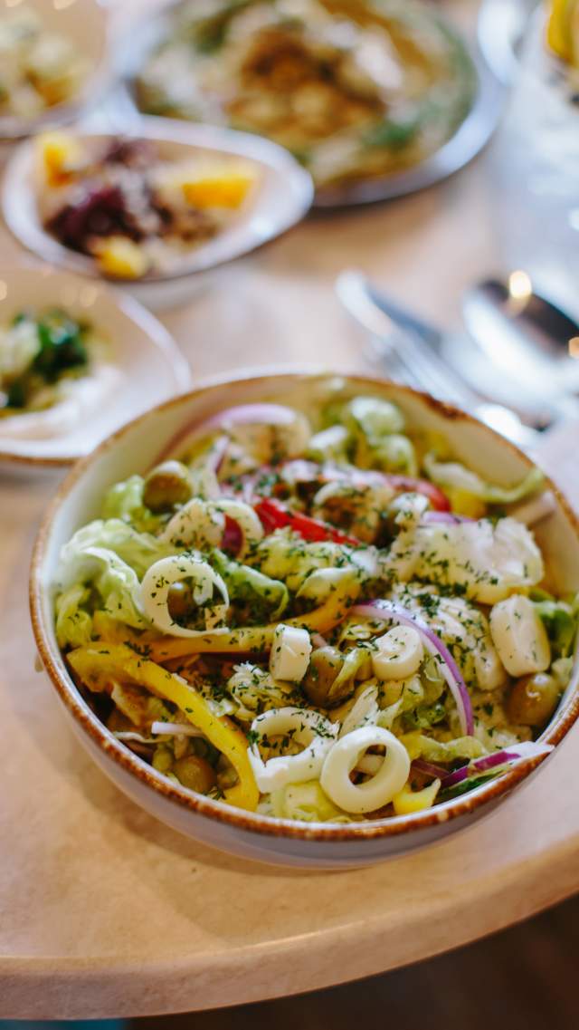 Bowl of pasta salad