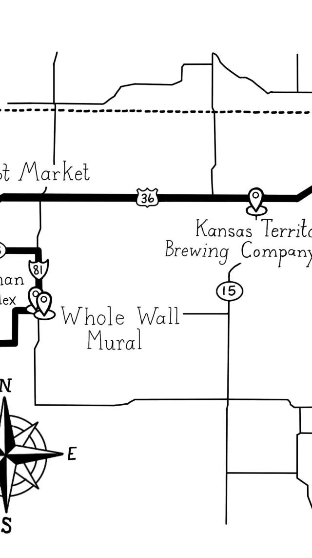 North Central Kansas Day Trip Map