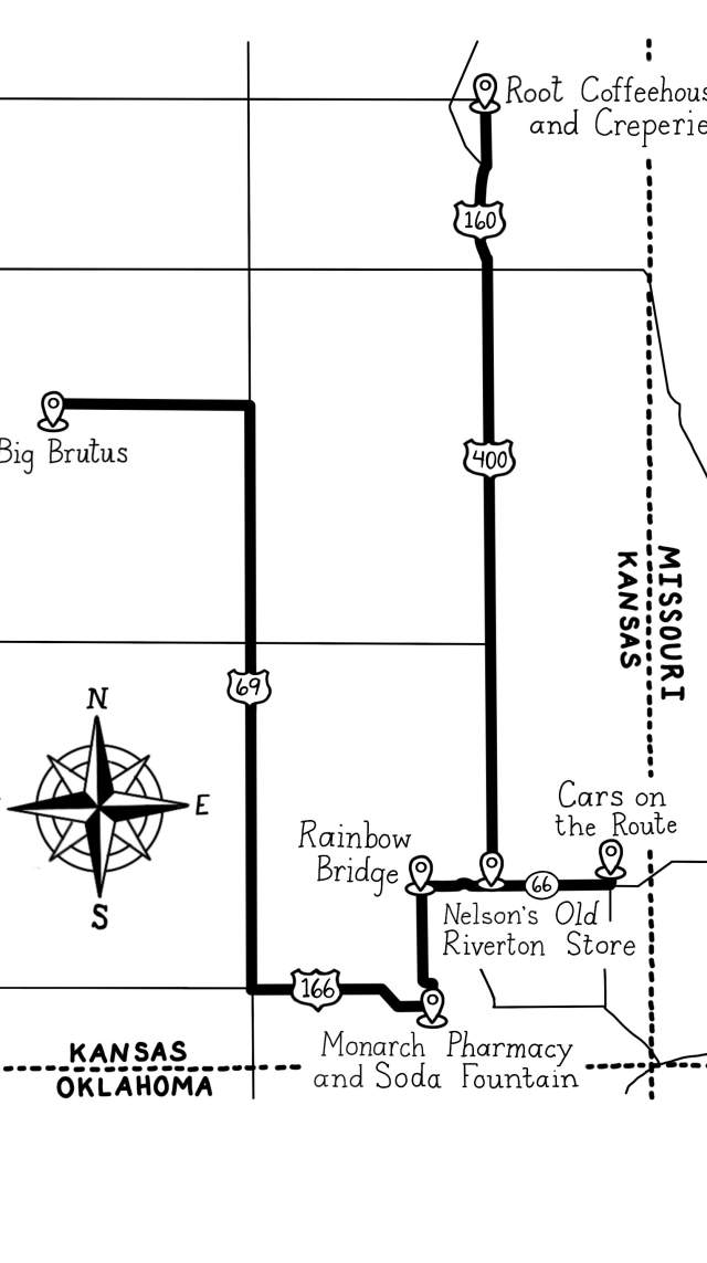 Southeast Kansas Day Trip Map