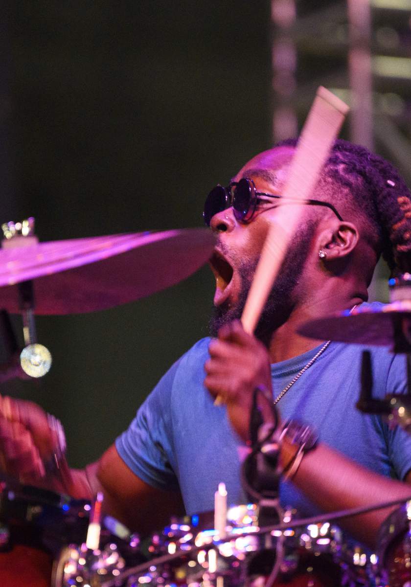 Jazz Drummer Playing the Clifford Brown Jazz Festival