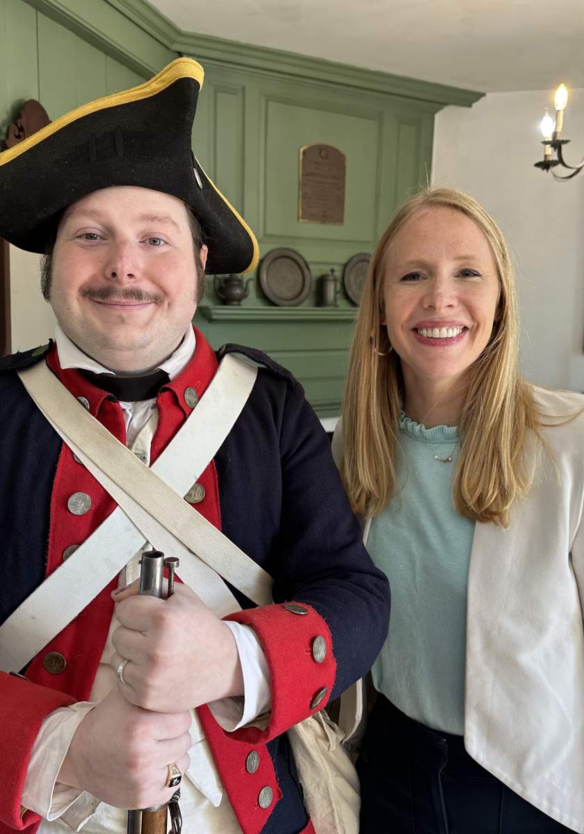Darley with Revolutionary War Reenactor