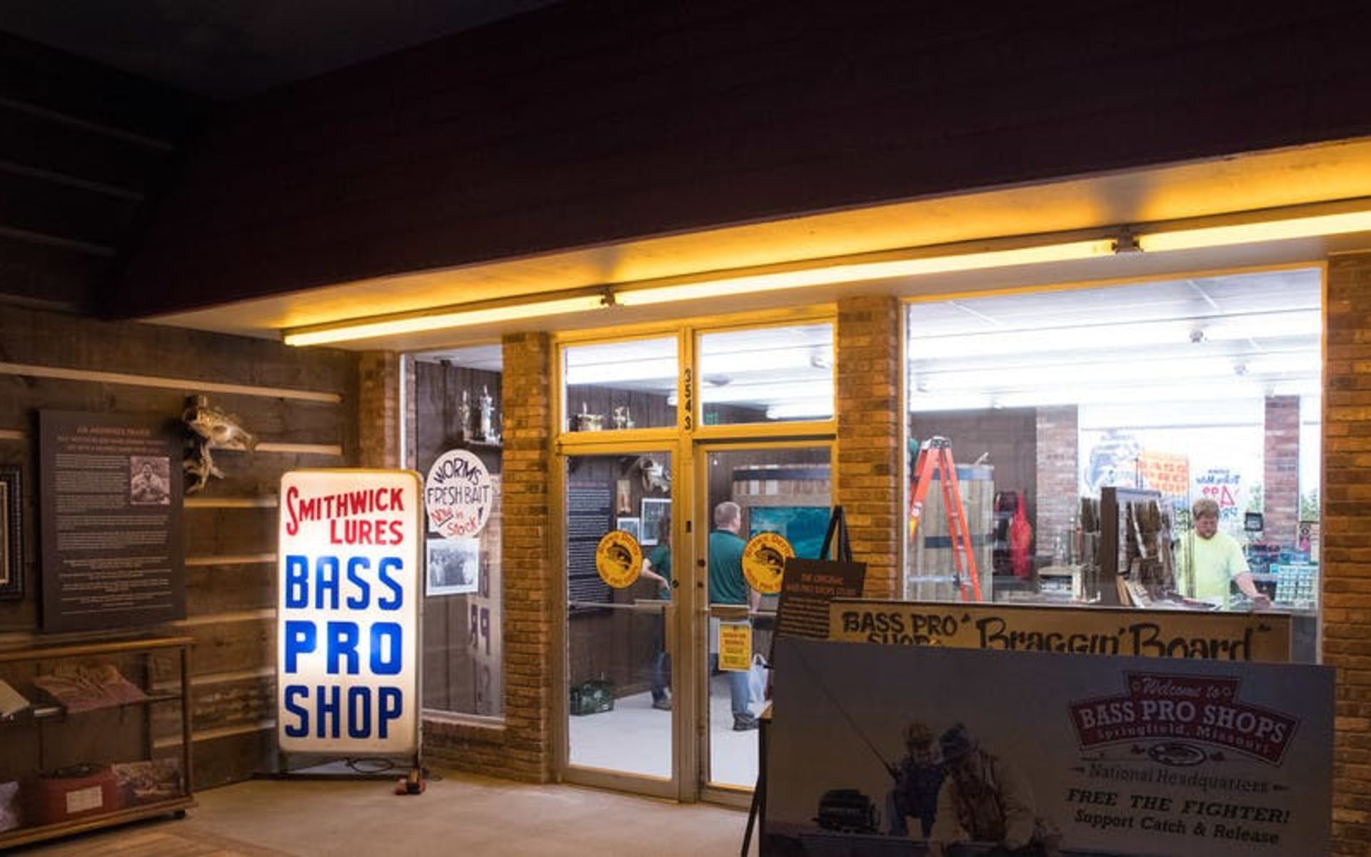 Re-creation of the original Bass Pro Shops in the Bass Pro Shops Museum in Springfield, Missouri.
