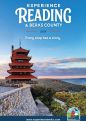 This is the cover of the 2026 Travel Guide for Experience Reading & Berks County.  It shows a deep blue sky, with the Reading Pagoda and the valley below.