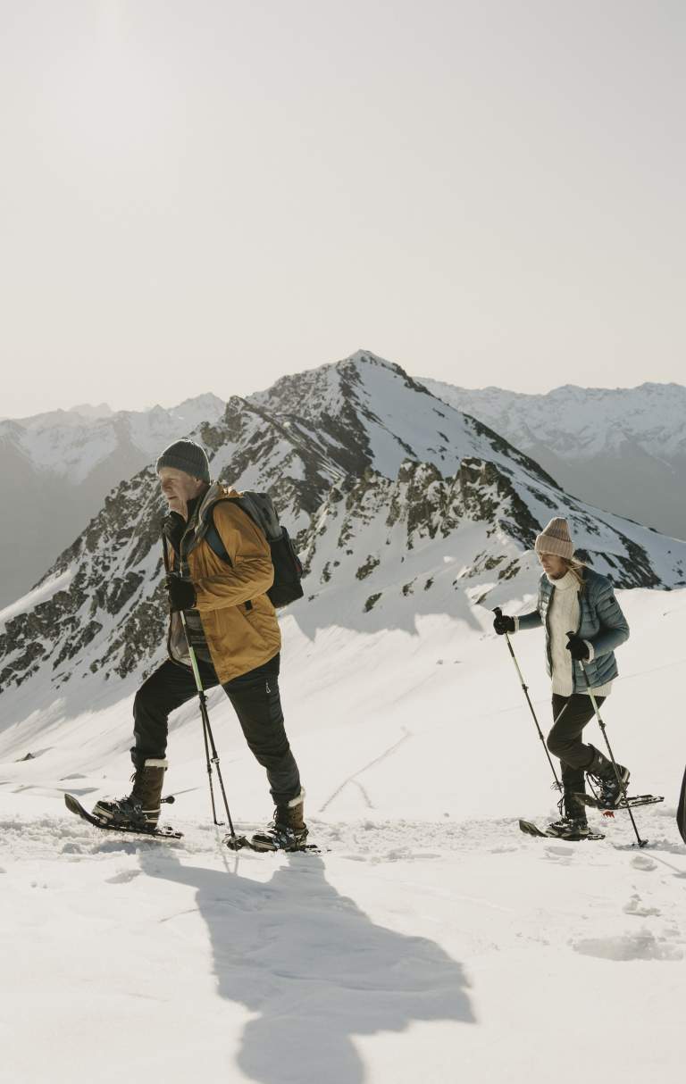 Filming Snow Shoeing at Mountain Hut