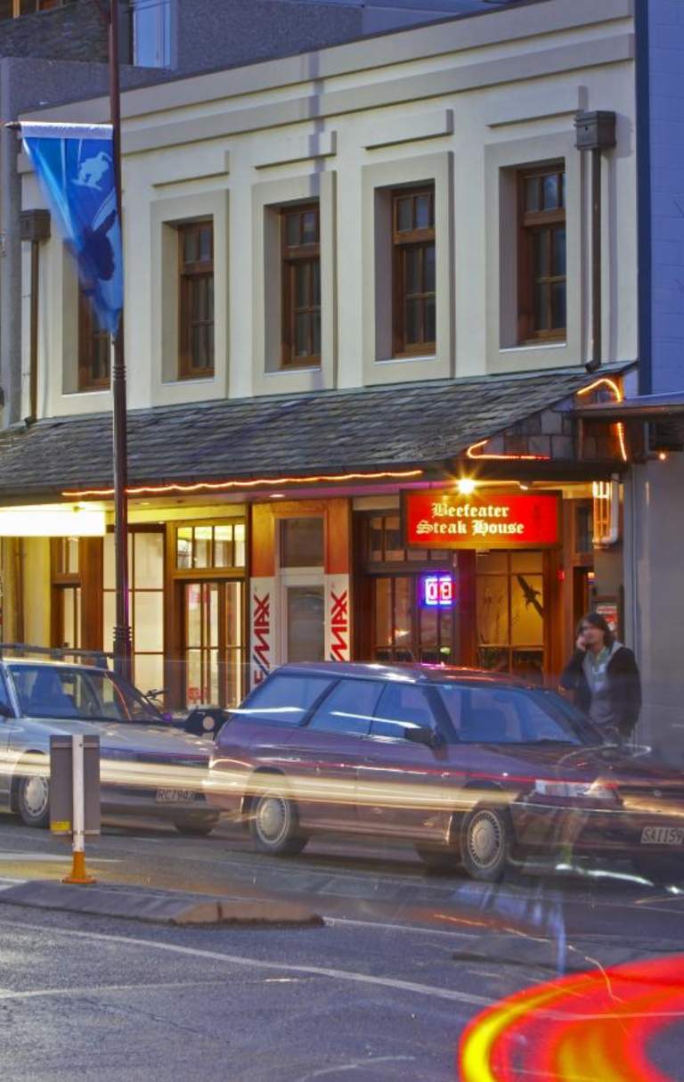 Shotover Street in Queenstown at night