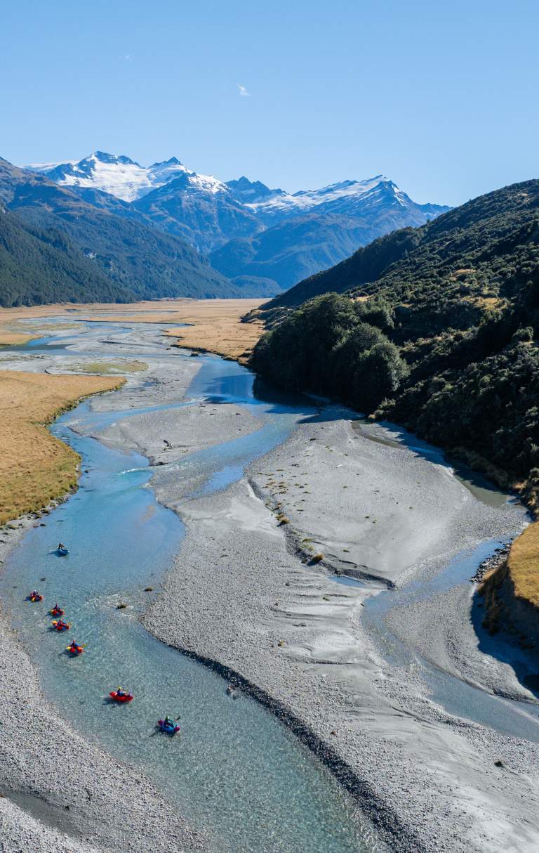 Packrafting in the Rees Valley