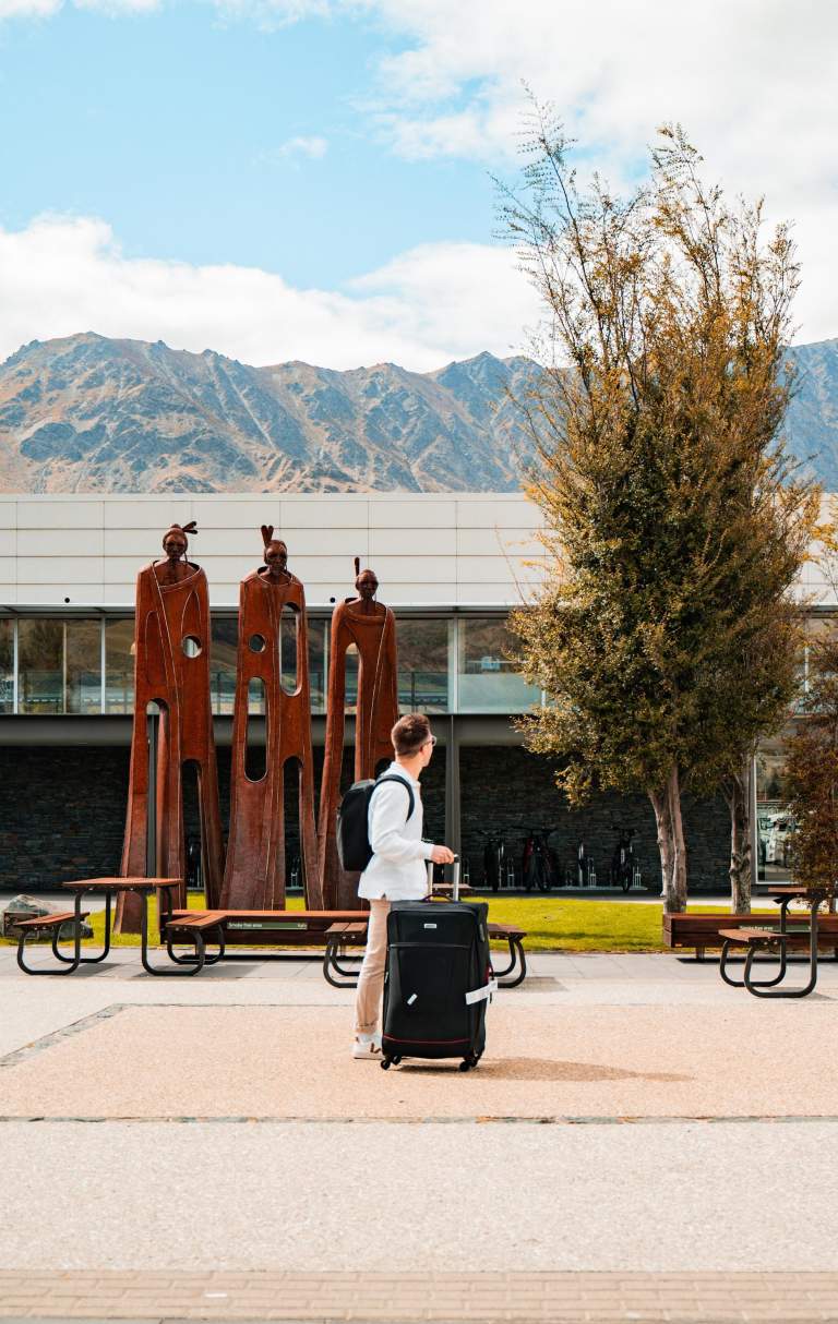 Queenstown Airport with The Remarkables in the background