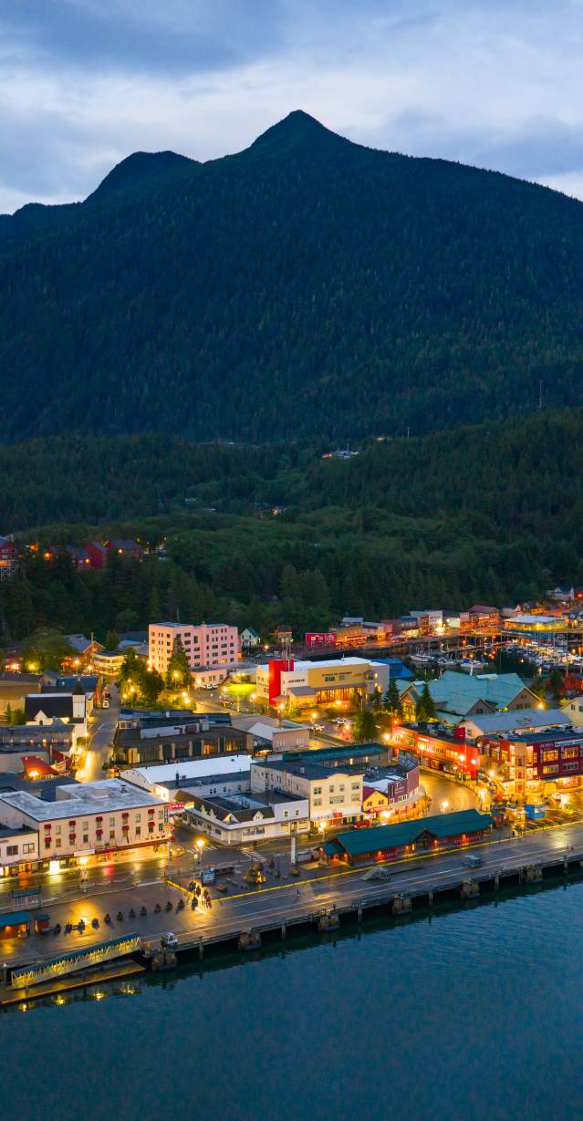 Ketchikan at Dusk Aerial View 2025 - 3