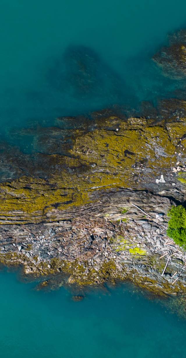 Island off Rotary Beach Aerial View 2025