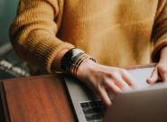 Stock Image Woman and Laptop