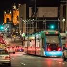 Streetcar at night