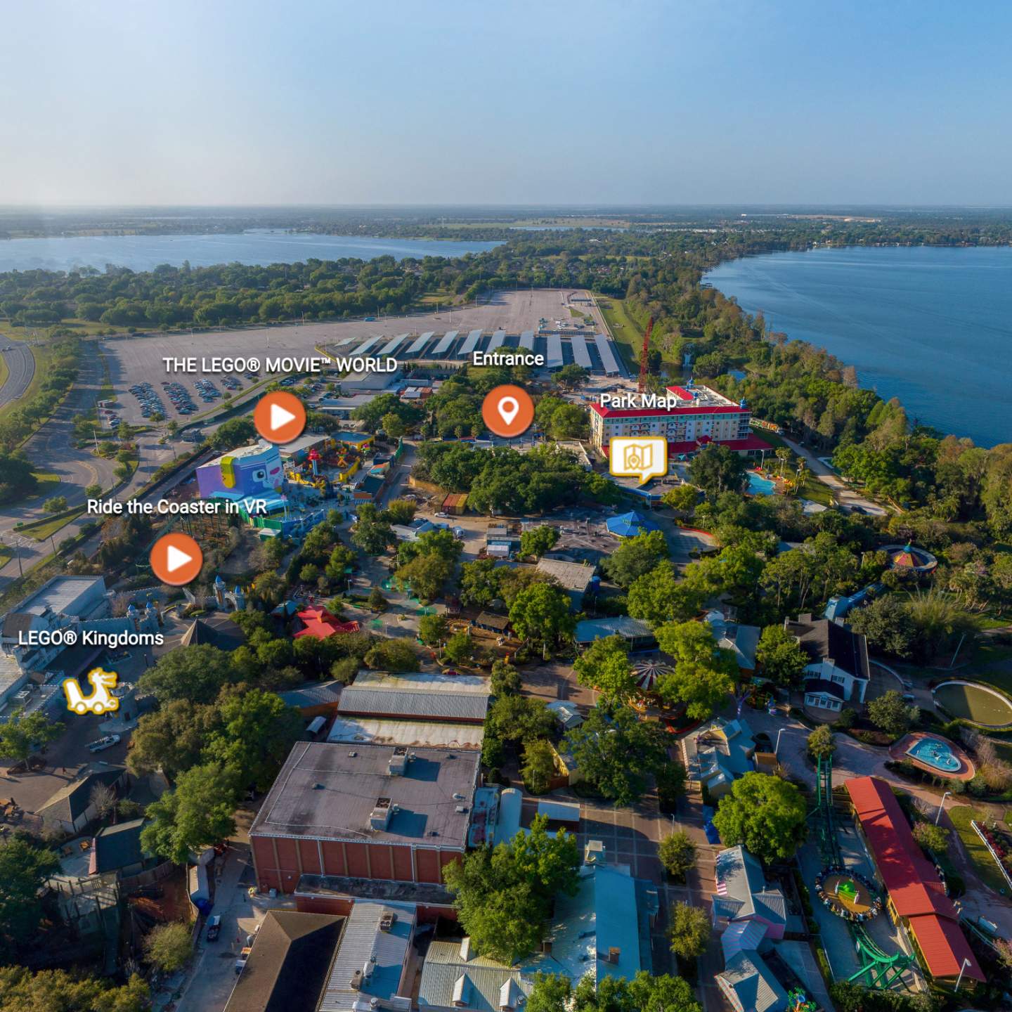 Virtual tour image of LEGOLAND Florida Resort for Visit Orlando website. Created in house, full usage rights.