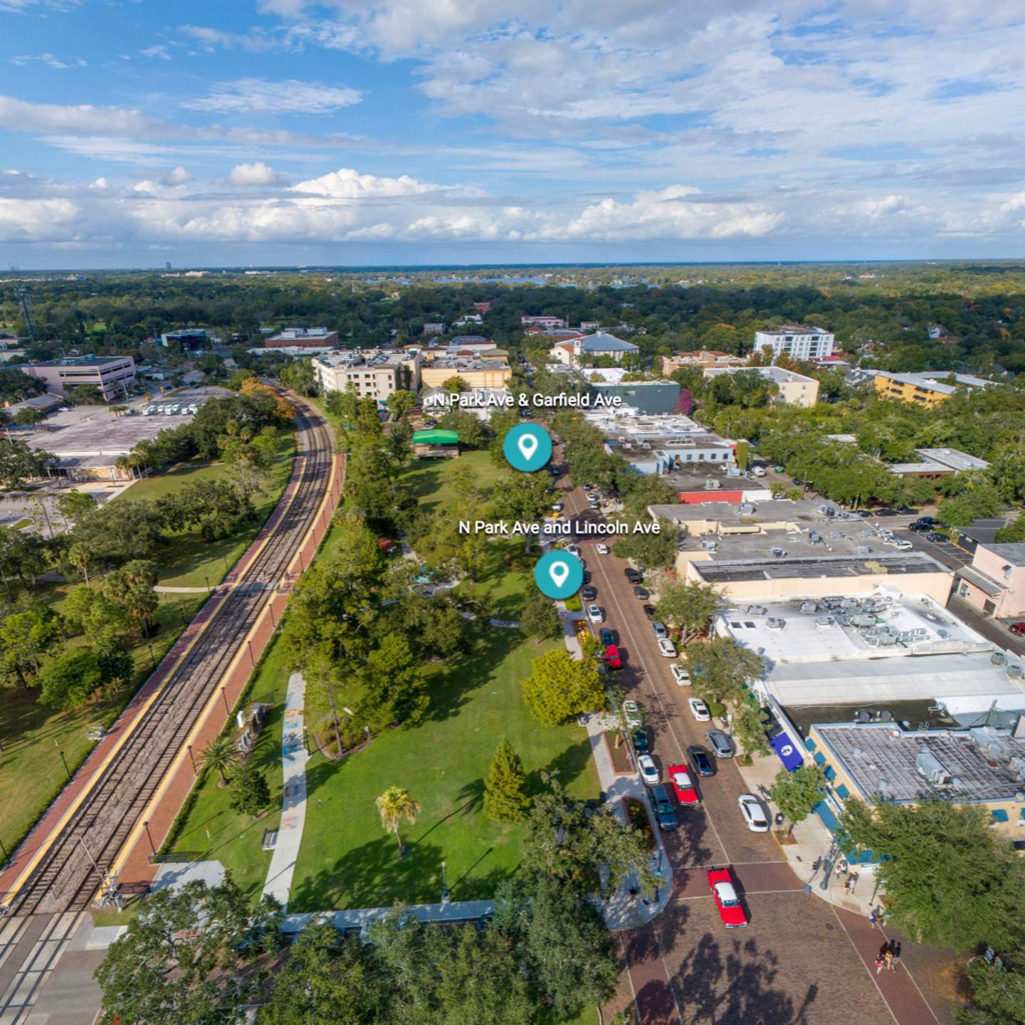 Virtual tour image of Winter Park neighborhood for Visit Orlando website. Created in house, full usage rights.