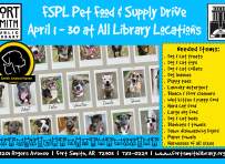 Fort Smith Public Library Pet Food & Supply Drive for Fort Smith Animal Haven