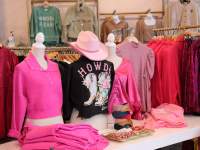 pink clothing in a boutique