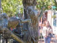 fountain made of children sculptures