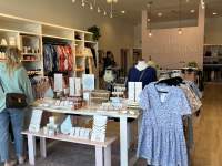 woman shops at a boutique