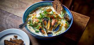 Seafood Chowder and Wheaten Bread at Henry's