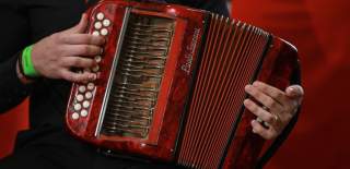 Man playing accordion