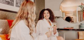 Two women at the Grand Central Hotel