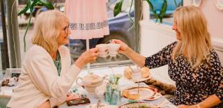 Two women enjoying afternoon tea at Ashwell & Co in West Bristol - credit Ashwell & Co