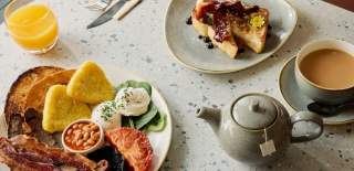 Cooked breakfast and French toast at Flightline Bar + Kitchen in Filton, Bristol