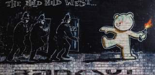Banksy's Mild Mild West mural in Stokes Croft, Bristol - credit Morgane Bigault