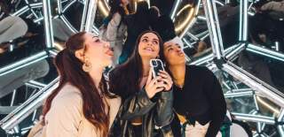 Teens taking selfie at Wake The Tiger Bristol - credit Wake The Tiger