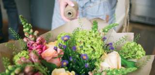 Mother's Day flower bouquet at Harvey Nichols in central Bristol