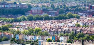 An aerial view of Bedminster in South Bristol in summer - credit Paul Box