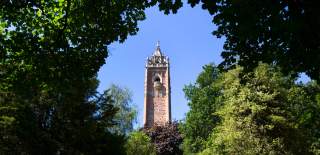 Cabot Tower at the top of Brandon Hill in central Bristol in summer - credit Paul Box