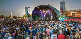 A view of the crowd in front of a stage at Bristol Harbour Festival - credit Paul Box