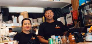 Staff at Rice n Shine in Wapping Wharf - credit Shotaway
