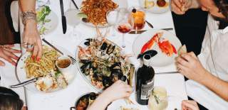 People dining at 1 York Place - credit Studio Merkai