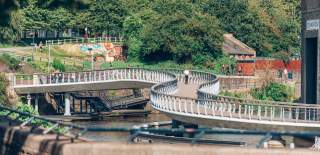 A view of Castle Bridge spanning the River Avon in Finzels Reach, Redcliffe, Bristol - credit Bristol BID