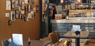 Restaurant interior at Fisk & Frite in St Werburghs, Bristol