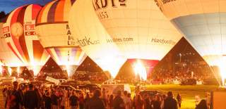 Night Glow at Bristol International Balloon Fiesta - Credit Paul Box