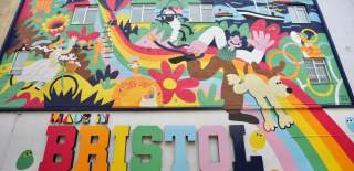 Aardman Morph Street Art Mural - artist Dave Bain, credit Upfest and Cabot Circus