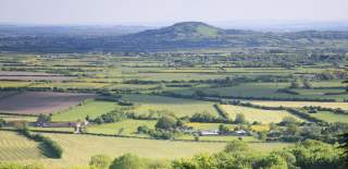 Views across Mendills Hills and Brent Knoll - credit Visit West