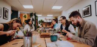 Group at jewellery workshop - credit Silver & Steel