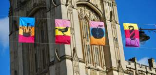 Colourful flags on Park Street in Bristol - credit Bristol BID