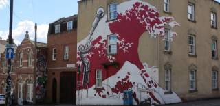 Phelgm and MM13 mural in Stokes Croft, Bristol